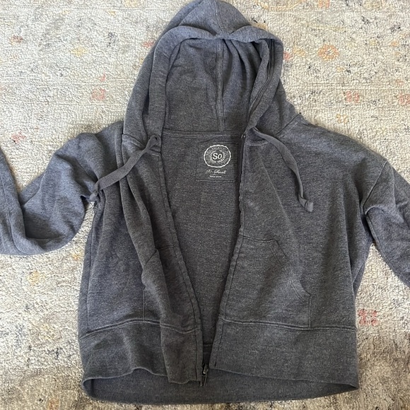 Vintage Grey cropped zip up - Picture 3 of 5